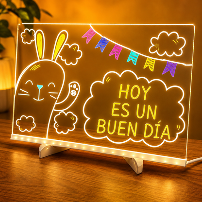 Pizarra Mágica LED Transparente + plumon