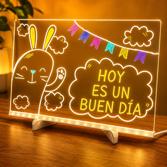 Pizarra Mágica LED Transparente + plumon