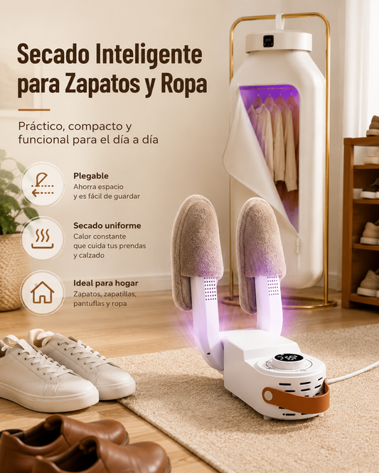 Secadora Portátil UV para Ropa + Secador Eléctrico de Zapatos