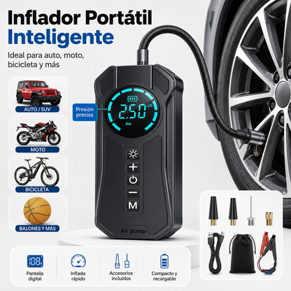 Iniciador de Batería y Compresor de Aire Portátil 4 en 1